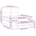 Miniatyrbild 8 av 8: vidaXL Ramsäng med madrass vit 140x200 cm konstläder