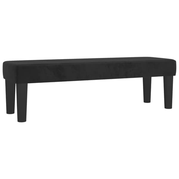 vidaXL Ramsäng med madrass svart 140x190 cm sammet