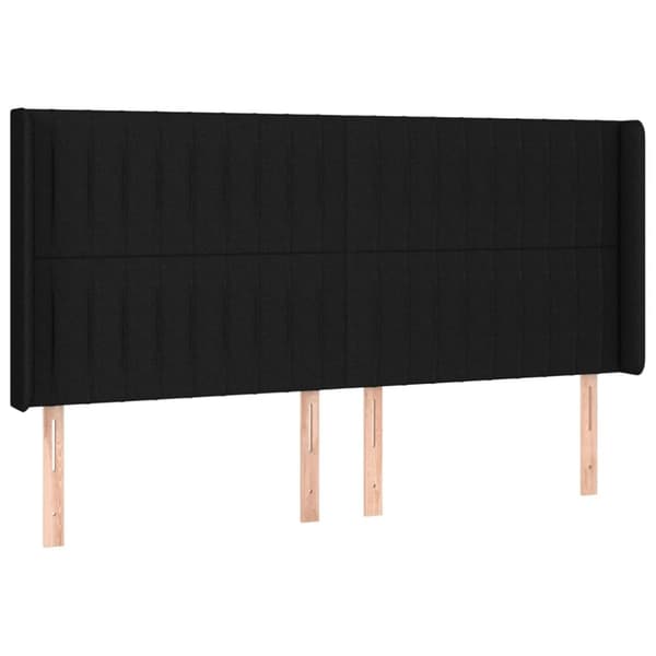 vidaXL Ramsäng med madrass & LED svart 200x200 cm tyg