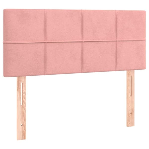 vidaXL Ramsäng med madrass rosa 90x200 cm sammet