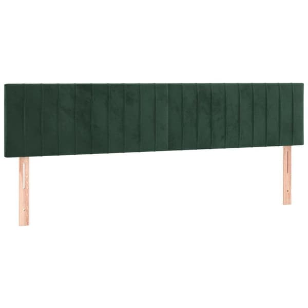 vidaXL Ramsäng med madrass mörkgrön 160x200 cm sammet