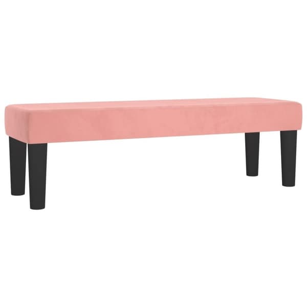vidaXL Ramsäng med madrass rosa 140x200 cm sammet