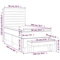 Miniatyrbild 8 av 8: vidaXL Ramsäng med madrass blå 90x200 cm tyg