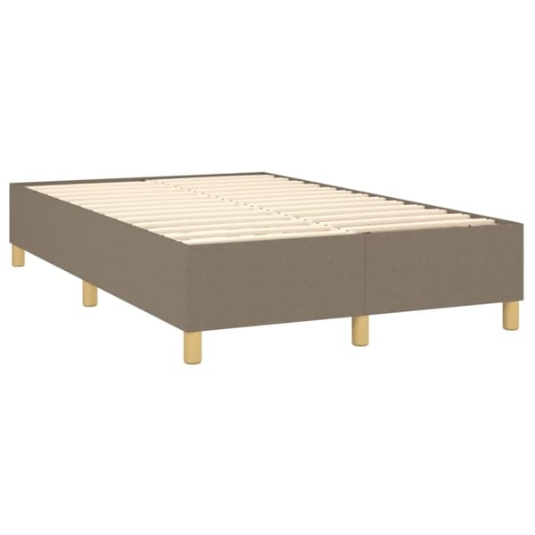 vidaXL Ramsäng med madrass taupe 120x200 cm tyg