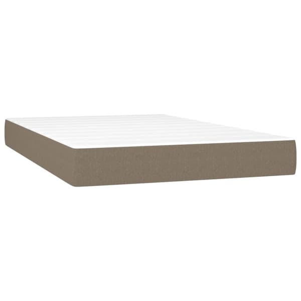 vidaXL Ramsäng med madrass taupe 120x200 cm tyg