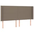 Miniatyrbild 6 av 7: vidaXL Ramsäng med madrass taupe 160x200 cm tyg