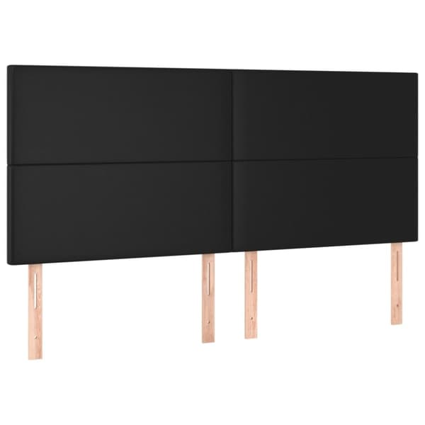 vidaXL Ramsäng med madrass svart 180x200 cm konstläder