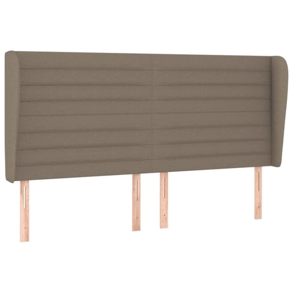 vidaXL Ramsäng med madrass taupe 200x200 cm tyg