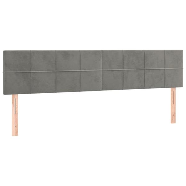 vidaXL Ramsäng med madrass ljusgrå 200x200 cm sammet