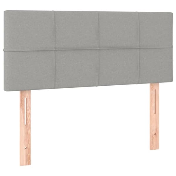 vidaXL Ramsäng med madrass ljusgrå 90x200 cm sammet
