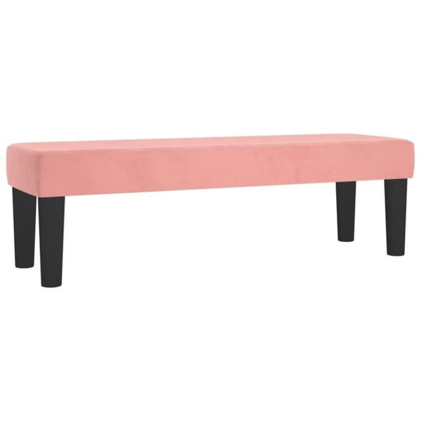 vidaXL Ramsäng med madrass rosa 160x200 cm sammet