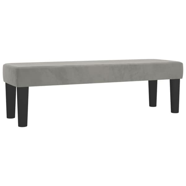 vidaXL Ramsäng med madrass ljusgrå 160x200 cm sammet