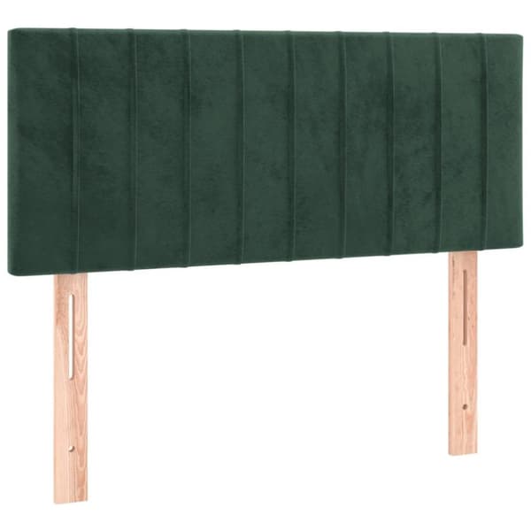 vidaXL Ramsäng med madrass mörkgrön 90x200 cm sammet