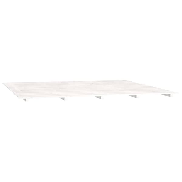 vidaXL sengeramme 160x200 cm massivt fyrretræ hvid