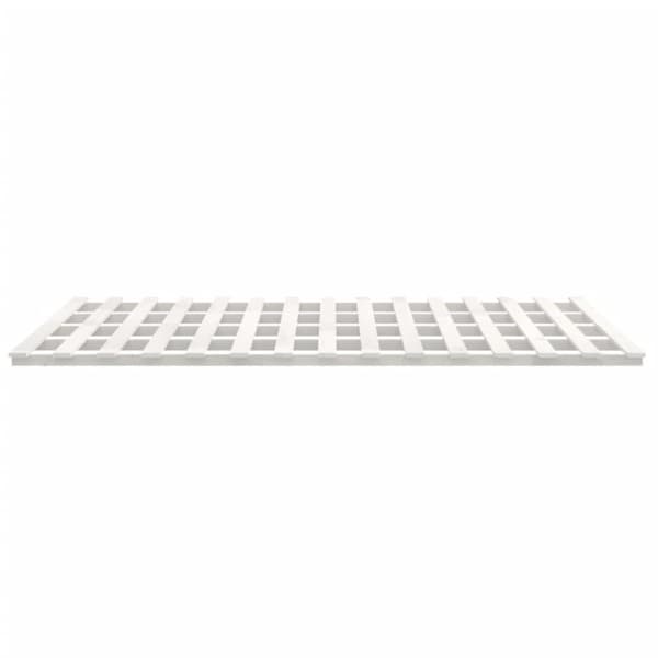 vidaXL Sängynrunko valkoinen 200x200 cm täysi mänty