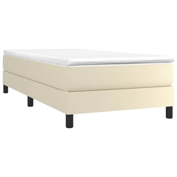 vidaXL Ramsäng gräddvit 80x200 cm konstläder