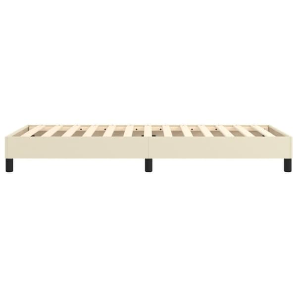 vidaXL Ramsäng gräddvit 80x200 cm konstläder