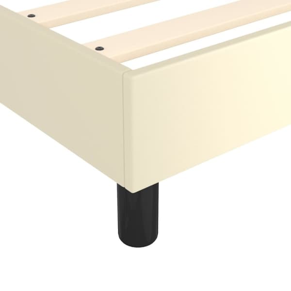 vidaXL Ramsäng gräddvit 80x200 cm konstläder