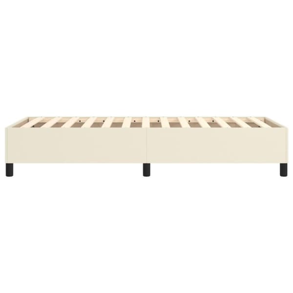vidaXL Ramsäng gräddvit 90x200 cm konstläder