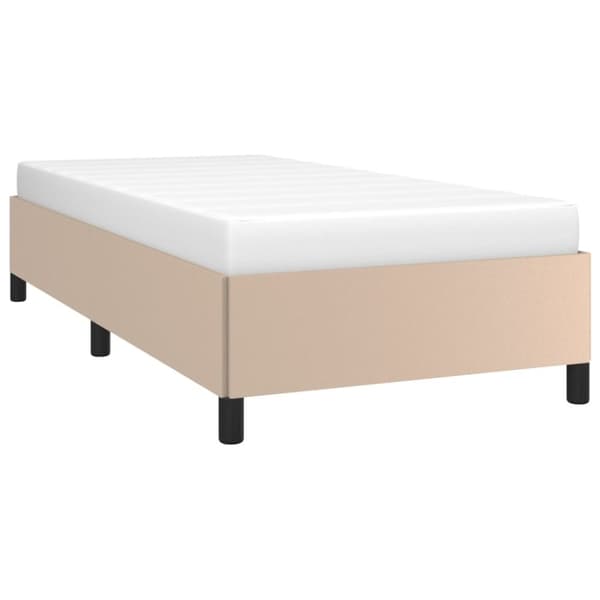 vidaXL Sängram cappuccino 90x200 cm konstläder