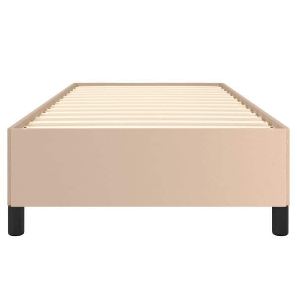 vidaXL Sängram cappuccino 90x200 cm konstläder