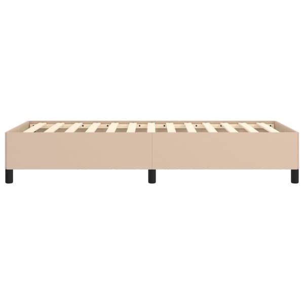 vidaXL Sängram cappuccino 90x200 cm konstläder