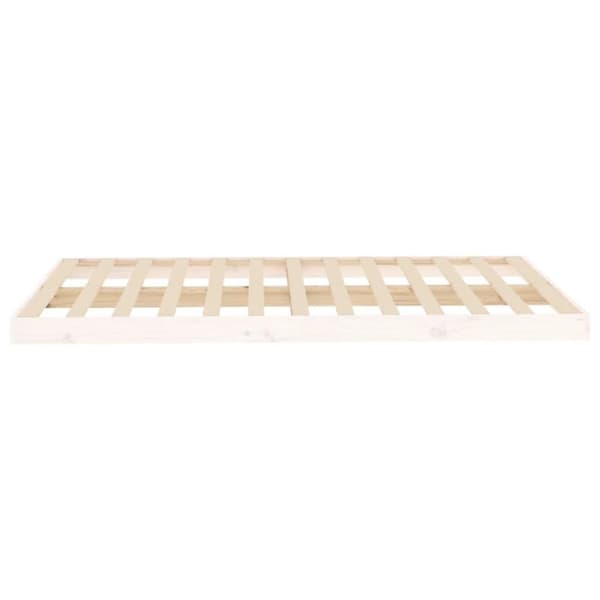 vidaXL Sengeramme hvit 120x200 cm heltre furu