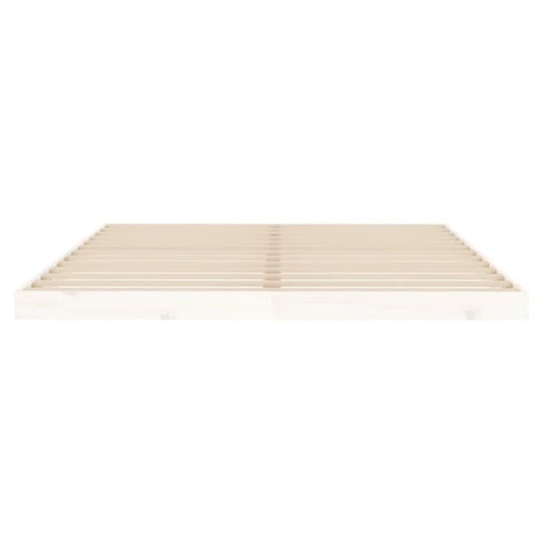 vidaXL Sengeramme hvit 160x200 cm heltre furu