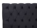 Miniatyrbillede 9 af 11: Seng Sort Velour Stof 160 x 200 cm Dobbeltseng Chesterfield Vandseng Vandmadras Knap Tuftet Sengegavl Glamour Velourseng Plejemiddel