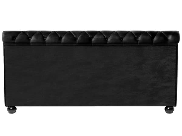 Vesisänky musta 140 x 200 cm sametti tarvikkeilla napitettu timanttitikkaus glamour