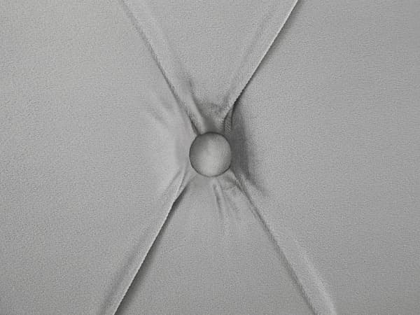 Vesisänky harmaa 140 x 200 cm sametti tarvikkeilla napitettu timanttitikkaus glamour