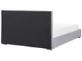 Miniatyrbild 7 av 11: Dubbelsäng med Förvaring Mörkgrå Sammetsklädsel 180 x 200 cm Modern Design Stoppad Sänggavel Ottoman