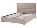 Miniatyrbild 6 av 11: Dubbelsäng med Förvaring Taupe Sammetsklädsel 160 x 200 cm Modern Design Stoppad Sänggavel Ottoman