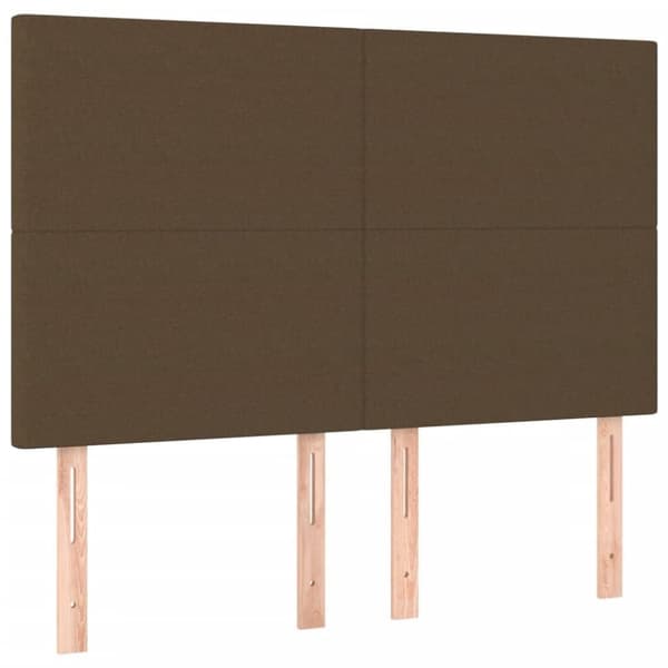 vidaXL Ramsäng med madrass mörkbrun 140x200 cm tyg