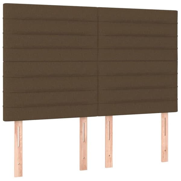 vidaXL Ramsäng med madrass mörkbrun 140x200 cm tyg