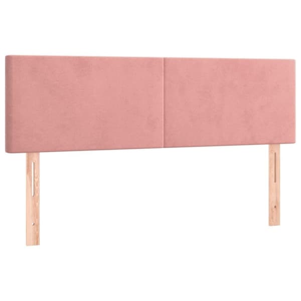 vidaXL Ramsäng med madrass rosa 140x200 cm sammet