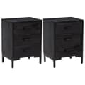 Miniatyrbilde 1 av 11: vidaXL Nattbord 2 stk svart 40x30x55 cm heltre furu