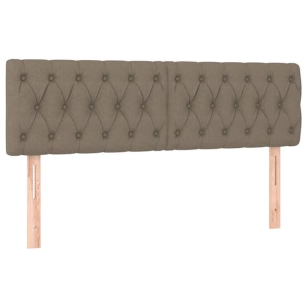 vidaXL Ramsäng med madrass taupe 140x200 cm tyg
