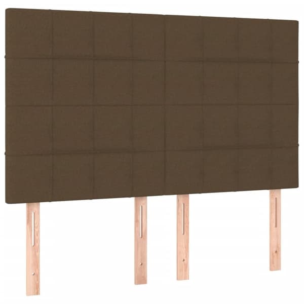 vidaXL Ramsäng med madrass mörkbrun 140x190 cm tyg