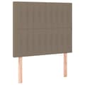Miniatyrbild 5 av 9: vidaXL Ramsäng med madrass taupe 90x200 cm tyg