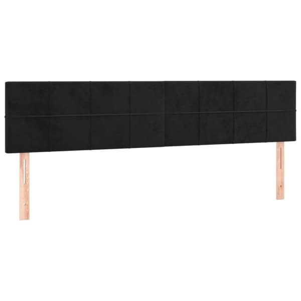 vidaXL Ramsäng med madrass svart 160x200 cm sammet