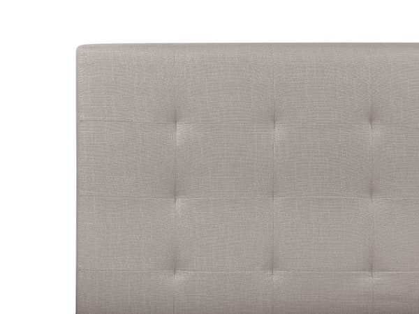 Seng Lysegrå Polyester 140 x 200 cm Vandseng Moderne Blød Polstret Trekvart Seng Tuftet Sengegavl Soveværelse Inspiration Kvalitetsseng