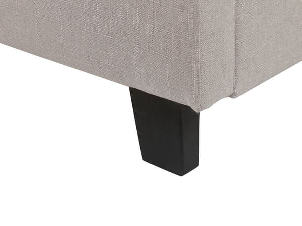Seng Lysegrå Polyester 140 x 200 cm Vandseng Moderne Blød Polstret Trekvart Seng Tuftet Sengegavl Soveværelse Inspiration Kvalitetsseng