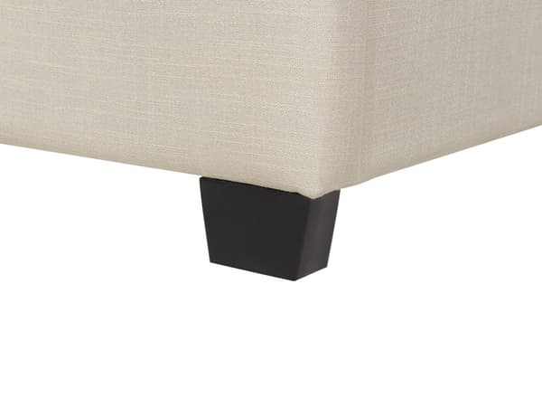 Dubbelsäng Beige Sammet Klädd Sängram Träben 160 x 200 cm Dekorativ Glam