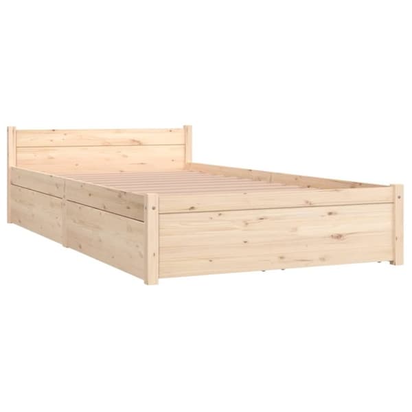 vidaXL Sengeramme med skuffer 100x200 cm