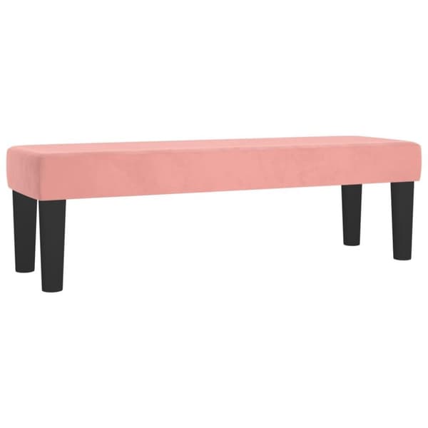 vidaXL Ramsäng med madrass rosa 180x200 cm sammet