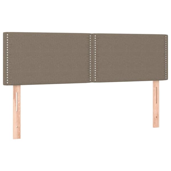 vidaXL Ramsäng med madrass taupe 140x190 cm tyg