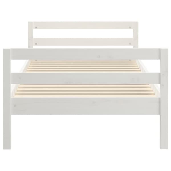 vidaXL Sengeramme uten madrass hvit 90x190 cm heltre furu