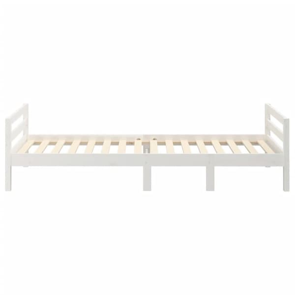 vidaXL Sengeramme uten madrass hvit 90x190 cm heltre furu