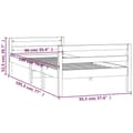 Miniatyrbilde 7 av 9: vidaXL Sengeramme uten madrass hvit 90x190 cm heltre furu